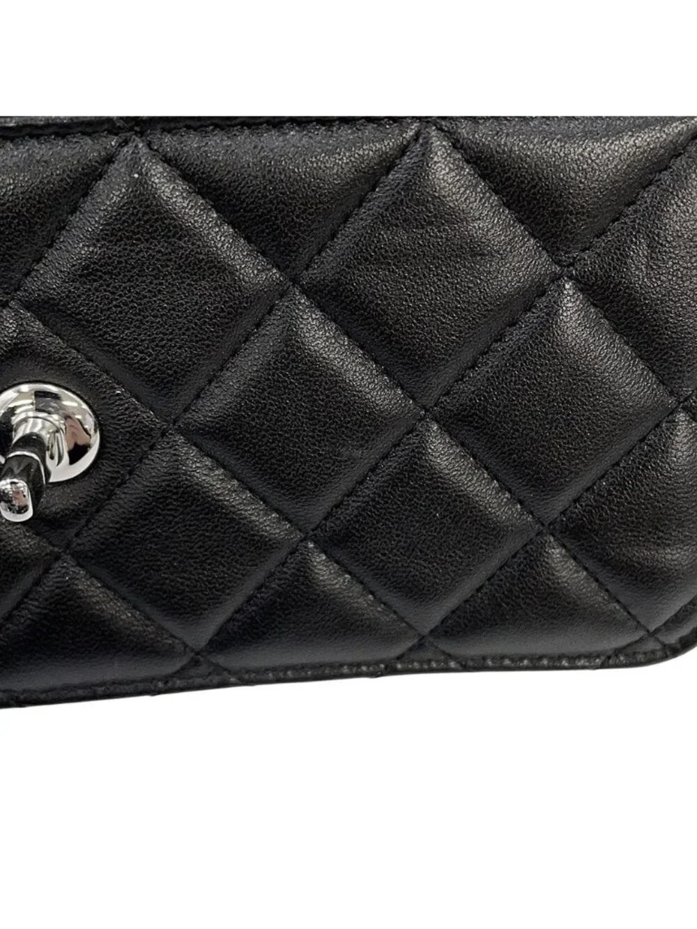 Chanel Chain Wallet Classic Quilted CC Logo Lambskin Black